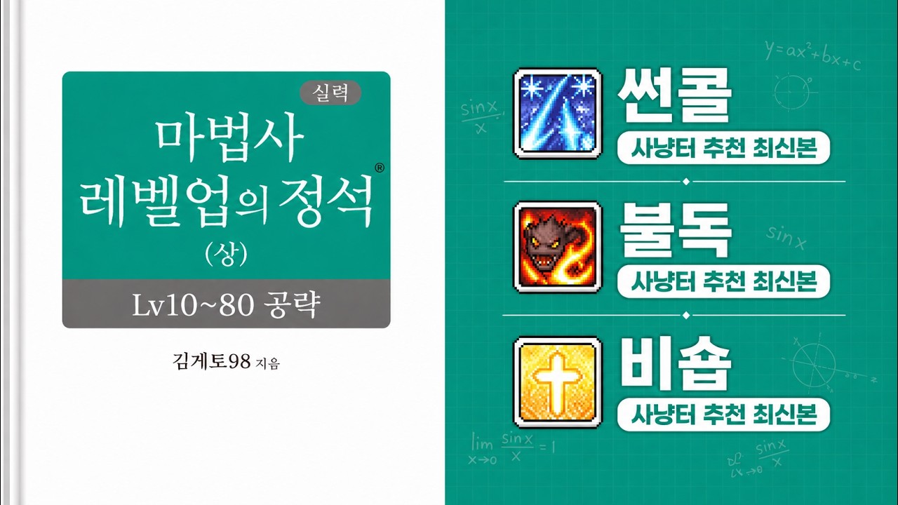 메이플플래닛 썬콜 사냥터 추천 정리 &mdash; 스킬 아이콘과 함께 정리된 커뮤니티 자료 화면