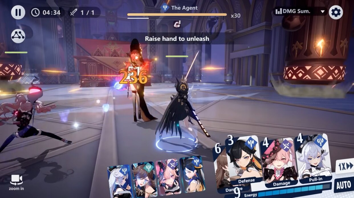 히간 이루힐 넥슨 빌리빌리 백뷰 풀 3D 서브컬처 RPG 실시간 팀 전투 인게임 화면